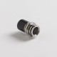 Authentic Auguse CG108P CG Pro 510 Drip Tip w/ 5 x Plugs for RTA / RDA / RDTA Vape Atomizer - Silver + Black, SS + POM, 30.5mm