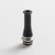 Authentic Auguse CG108P CG Pro 510 Drip Tip w/ 5 x Plugs for RTA / RDA / RDTA Vape Atomizer - Silver + Black, SS + POM, 30.5mm