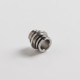 Authentic Auguse CG108P CG Pro 510 Drip Tip w/ 5 x Plugs for RTA / RDA / RDTA Vape Atomizer - Silver + Black, SS + POM, 30.5mm