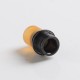 Authentic Auguse CG108P CG Pro 510 Drip Tip w/ 5 x Plugs for RTA / RDA / RDTA Vape Atomizer - Black + Yellow, SS + PEI, 30.5mm