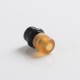 Authentic Auguse CG108P CG Pro 510 Drip Tip w/ 5 x Plugs for RTA / RDA / RDTA Vape Atomizer - Black + Yellow, SS + PEI, 30.5mm