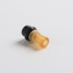 Authentic Auguse CG108P CG Pro 510 Drip Tip w/ 5 x Plugs for RTA / RDA / RDTA Vape Atomizer - Black + Yellow, SS + PEI, 30.5mm