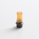 Authentic Auguse CG108P CG Pro 510 Drip Tip w/ 5 x Plugs for RTA / RDA /RDTA Atomizer - Gunmetal + Yellow, SS + PEI, 30.5mm