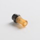 Authentic Auguse CG108P CG Pro 510 Drip Tip w/ 5 x Plugs for RTA / RDA /RDTA Atomizer - Gunmetal + Yellow, SS + PEI, 30.5mm