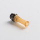 Authentic Auguse CG108P CG Pro 510 Drip Tip w/ 5 x Plugs for RTA / RDA /RDTA Atomizer - Gunmetal + Yellow, SS + PEI, 30.5mm