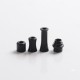 Authentic Auguse CG108P CG Pro 510 Drip Tip w/ 5 x Plugs for RTA / RDA / RDTA Atomizer - Black + Black, SS + POM, 30.5mm