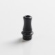 Authentic Auguse CG108P CG Pro 510 Drip Tip w/ 5 x Plugs for RTA / RDA / RDTA Atomizer - Black + Black, SS + POM, 30.5mm