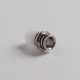 Authentic Auguse CG108P CG Pro 510 Drip Tip w/ 5 x Plugs for RTA / RDA / RDTA Vape Atomizer - Silver + White, SS + POM, 30.5mm