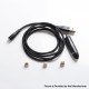 Authentic Kumiho K1 V2 3 in 1 Magnetic 3A Braided Fast Charge Sync Cable for for iPhone 12/ Samsung / Huawei / Xiao MI - Black