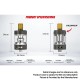 Authentic Eleaf Gzeno S Sub Ohm Tank Atomizer Standard Version - Matte Gunmetal, 4.0ml, 0.8ohm / 0.4ohm, 24.5mm Diameter