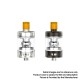 Authentic Eleaf Gzeno S Sub Ohm Tank Atomizer Standard Version - Matte Gunmetal, 4.0ml, 0.8ohm / 0.4ohm, 24.5mm Diameter