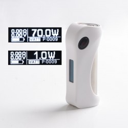 Authentic ULTRONER Alieno 70W TC VW Variable Wattage Box Mod - White, ABS, 1~70W, 1 x 18650, SEVO 70 Chipset