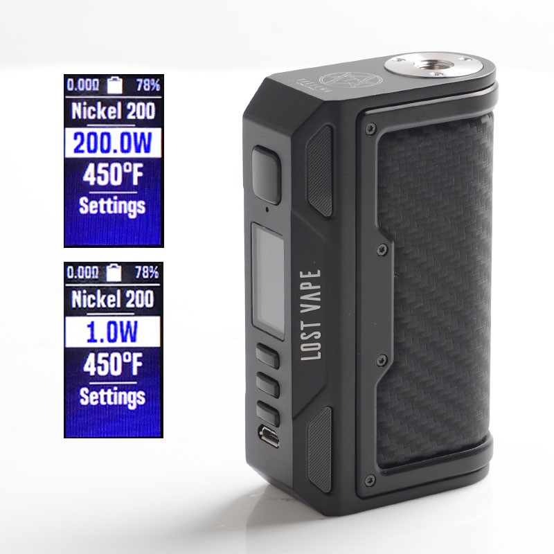 Buy Authentic Lost Thelema DNA250C Box Mod Black Carbon Fiber