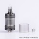 Authentic ZQ Trio MTL RTA Replacement Tank Tube + Drip tip - Translucent, 2.0ml