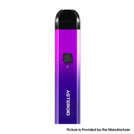 Authentic HorizonTech Asteroid 900mAh Pod System Starter Kit - Purple, 2.0ml Pod Cartridge, MTL 0.8ohm Coil