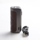 Authentic Augvape Foxy One 120 Vape Box Mod - Gun Metal + Brown Leather, 5~120W, 1 x 18650 / 20700 / 21700