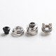 Authentic Yachtvape Claymore RDA Rebuildable Dripping Vape Atomizer w/ BF Pin - Polish Silver, 24mm diameter