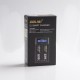 Authentic Golisi I2 2A Two-Slot Smart USB Charger w/ LCD Screen Compatible with Battery Length Ranging 32~70mm - Black, ABS + PC