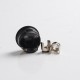 Authentic Damn Vape Mongrel RDA Rebuildable Dripping Vape Atomizer - Matte Black, 25.4mm / 26mm, with BF Pin + Spare Top Cap