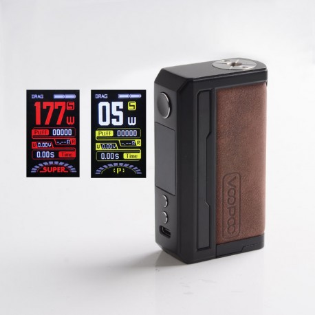 Authentic Voopoo Drag 3 177W VW Box Mod - Sandy Brown, 5~177W, 2 x 18650, GENE.FAN 2.0 Chip