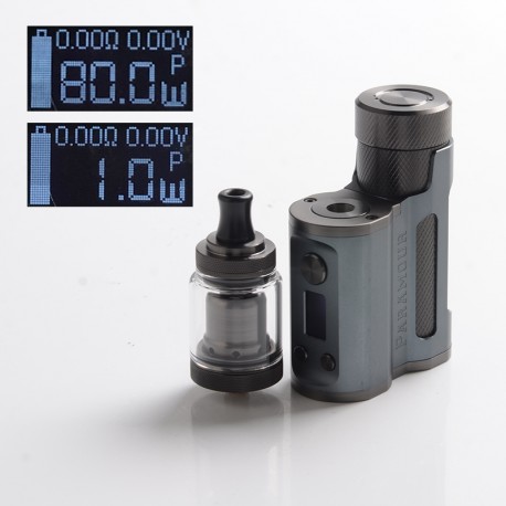 Authentic Mechlyfe x Fallout x Mrjustright1 Paramour SBS Mod + XRP RTA Basic Kit - Grey GunMetal, 5~80W, 3.5ml, 24mm