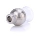 510 Drip Tip - Silver + Transparent, Stainless Steel + Glass