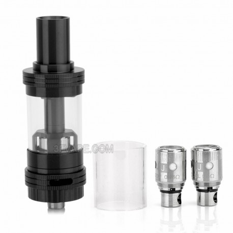 Authentic Uwell Crown Sub Ohm Tank - Black + Transparent, Stainless Steel + Glass, 4.0mL, 0.5 Ohm / 0.15 ohm (Ni200)