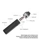 Authentic Nevoks Feelin 22W 1000mAh Pod System Starter Kit - Silver, 10~22W, 2.8ml Pod Cartridge, 0.6ohm / 1.0ohm