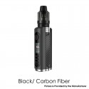 Authentic LostVape Grus 100W VW Box Mod + 5.0ml UB Pro Pod Tank Kit - Black / Carbon Fiber, 5~100W, 1 x 21700 / 20700 / 18650