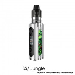 Authentic LostVape Grus 100W VW Box Mod + 5.0ml UB Pro Pod Tank Kit - SS / Jungle, 5~100W, 1 x 21700 / 20700 / 18650