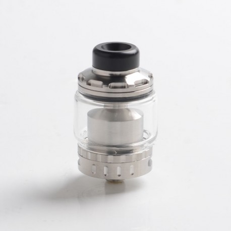 Authentic Gas Mods Cyber RTA Rebuildable Tank Atomizer - Silver, Bottom and Side Inlet, 24mm Diameter