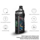 Authentic VandyVape Jackaroo 70W VW Pod System Mod Kit - Black Warrior, 2000mAh, 5~70W, 4.5ml Pod Cartridge