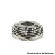 Authentic BP Mods Pioneer MTL / DL RTA Replacement Damascus Blade Top Cap - Silver (1 PC)