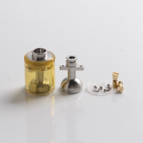 Authentic BP Mods Pioneer MTL / DL RTA Replacement Short Clear Tank Kit - Amber, 2.8ml, PCTG + Stainless Steel