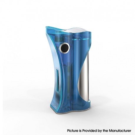 Authentic Ambition Mods and R. S. S.Mods Hera 60W VW Box Mod - Blue Polished, 1~60W, SS316 + PC, 1 x 18650