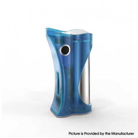 Authentic Ambition Mods and R. S. S.Mods Hera 60W VW Box Mod - Blue Frosted, 1~60W, SS316 + PC, 1 x 18650