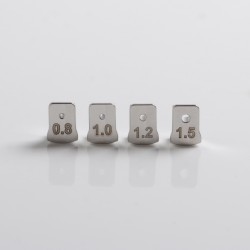 SXK Skyline R / Skyline-R Style RTA Replacement Circular Hole MTL Airdisks Set - 0.8mm, 1.0mm, 1.2mm, 1.5mm (4 PCS)