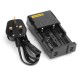 Authentic Nitecore i2 2-Slot Smart Battery Charger for Lithium Li-ion Ni-MH Ni-Cd - Black, UK Plug