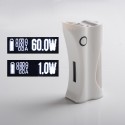 Authentic Ambition Mods and R. S. S.Mods Hera 60W VW Box Mod - White, 1~60W, SS316 + PC, 1 x 18650