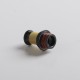 Authentic Auguse Era V2 510 Bevel Drip Tip for RBA / RTA / RDA Atomizer - Black + Yellow, Stainless Steel + PEI, 18.5mm