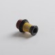 Authentic Auguse Era V2 510 Bevel Drip Tip for RBA / RTA / RDA Atomizer - Black + Yellow, Stainless Steel + PEI, 18.5mm