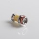 Authentic Auguse Era V2 510 Bevel Drip Tip for RBA / RTA / RDA Atomizer - SS + Yellow, Stainless Steel + PEI, 18.5mm