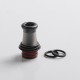 Authentic Auguse Era V2 510 Bevel Drip Tip for RBA /RTA /RDA Atomizer - Black + Translucent Black, Stainless Steel + PEI, 18.5mm