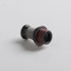 Authentic Auguse Era V2 510 Bevel Drip Tip for RBA /RTA /RDA Atomizer - Black + Translucent Black, Stainless Steel + PEI, 18.5mm