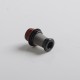 Authentic Auguse Era V2 510 Bevel Drip Tip for RBA /RTA /RDA Atomizer - Black + Translucent Black, Stainless Steel + PEI, 18.5mm