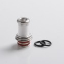 Authentic Auguse Era V2 510 Bevel Drip Tip for RBA /RTA /RDA Atomizer - SS + Translucent White, Stainless Steel +Acrylic, 18.5mm