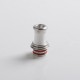 Authentic Auguse Era V2 510 Bevel Drip Tip for RBA /RTA /RDA Atomizer - SS + Translucent White, Stainless Steel +Acrylic, 18.5mm