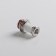 Authentic Auguse Era V2 510 Bevel Drip Tip for RBA /RTA /RDA Atomizer - SS + Translucent White, Stainless Steel +Acrylic, 18.5mm