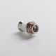 Authentic Auguse Era V2 510 Bevel Drip Tip for RBA /RTA /RDA Atomizer - SS + Translucent White, Stainless Steel +Acrylic, 18.5mm