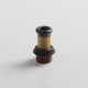 Authentic Auguse Era V2 510 Straight Drip Tip for RBA / RTA / RDA Atomizer - Black + Yellow, Stainless Steel + PEI, 18.5mm